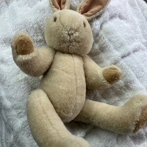 Vintage Carters Classics tan jointed bunny rabbit stuffed animal plush toy